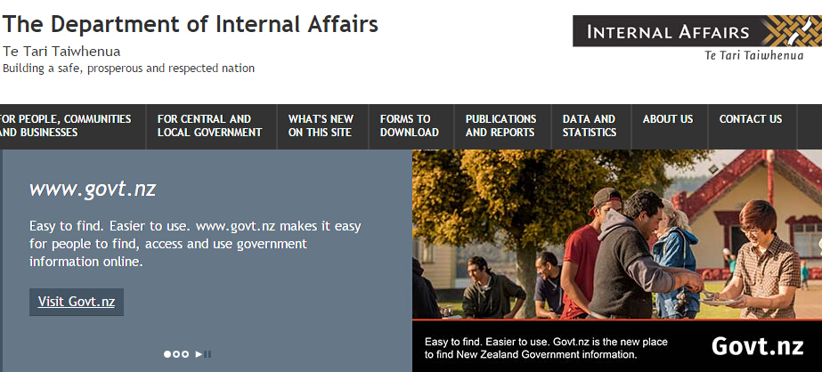 新西兰内政部认证