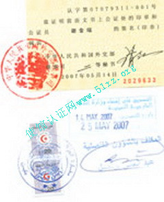 阿尔及利亚使馆认证样本
